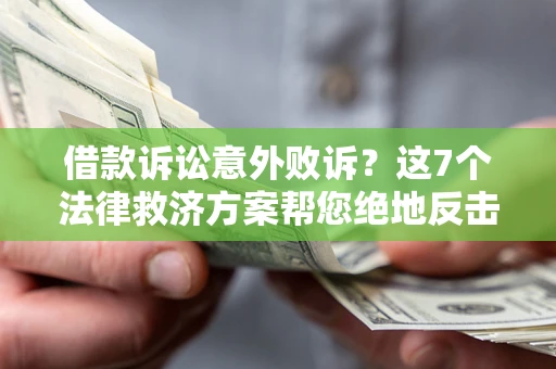 武汉借款诉讼意外败诉？这7个法律救济方案帮您绝地反击！