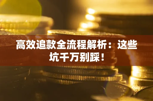 武汉高效追款全流程解析：这些坑千万别踩！
