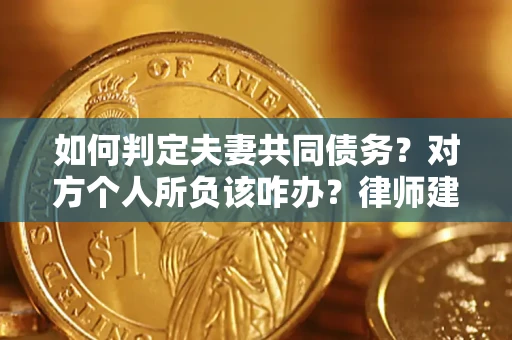 武汉如何判定夫妻共同债务？对方个人所负该咋办？律师建议