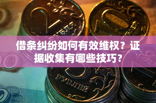 武汉借条纠纷如何有效维权？证据收集有哪些技巧？