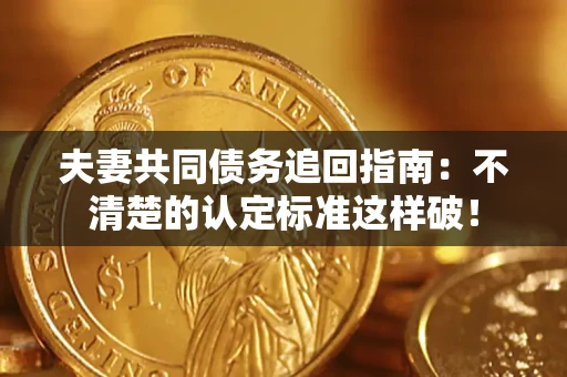 武汉夫妻共同债务追回指南：不清楚的认定标准这样破！